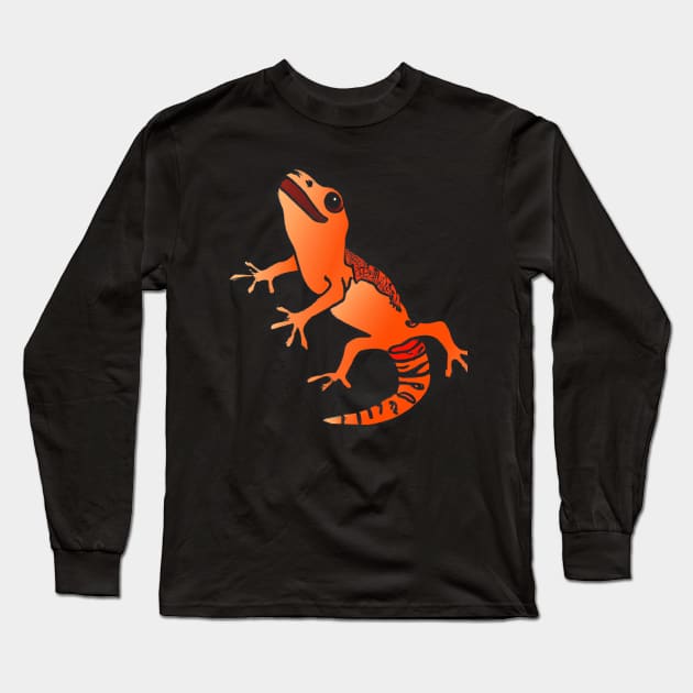 Lizard Gecko Salamander Long Sleeve T-Shirt by Imutobi